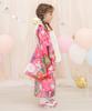 Shichigosan girls kimono plain full set 753 Yumemi peach purple [KYOETSU] [Kyoetsu] 3-year-old set, hifu, accessories, (5. flower, 90-100cm)