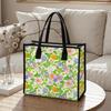 Floral Printed Tote Bag Casual Large Capacity Daily Handbag For Women Outdoor Shopping