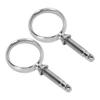 1 Pair Boat Stainless Steel Oarlock 2 Inch ID Mirror Finish Rowlock Paddle Brackets for Standard Size Paddles
