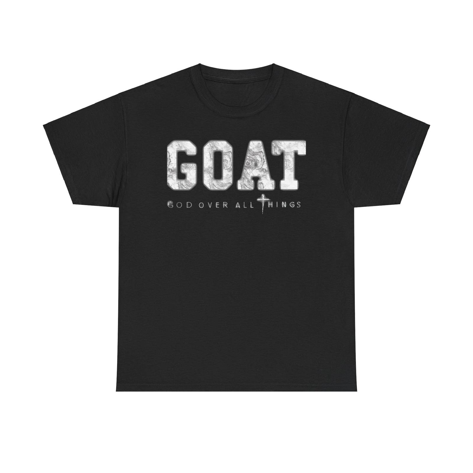 

Unisex Heavy Cotton Tee - GOAT | God Over All Things, Gift for Faith, Casual 3XL