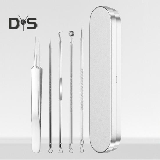 Blackhead Remover Tool Kit Professional Blackhead Extractor with Case And 5x Magnifying Glass for Pimples Blackheads Zit Removing Forehead Facial Nose