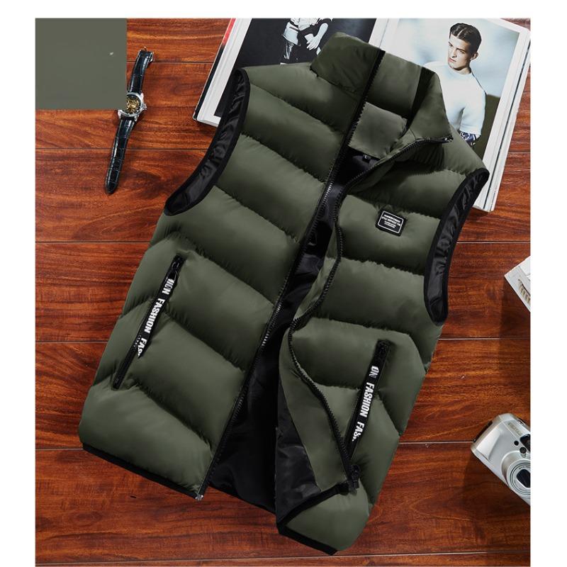 Plus Size Fashion Herren Jacke Ärmellose Weste Herbst Thermische Weiche Westen Freizeitmäntel Männliche Baumwolle Herrenweste Männer Verdicken Weste 8XL