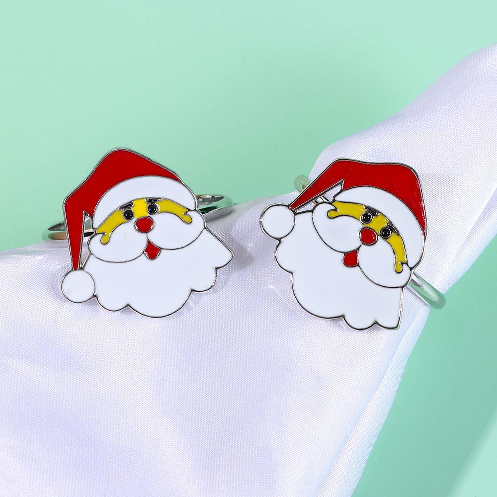 Xmas Kitchen & Bar DIY Craft Wedding Supplies Santa Claus Mouth Ring Napkin Ring Christmas Supplies