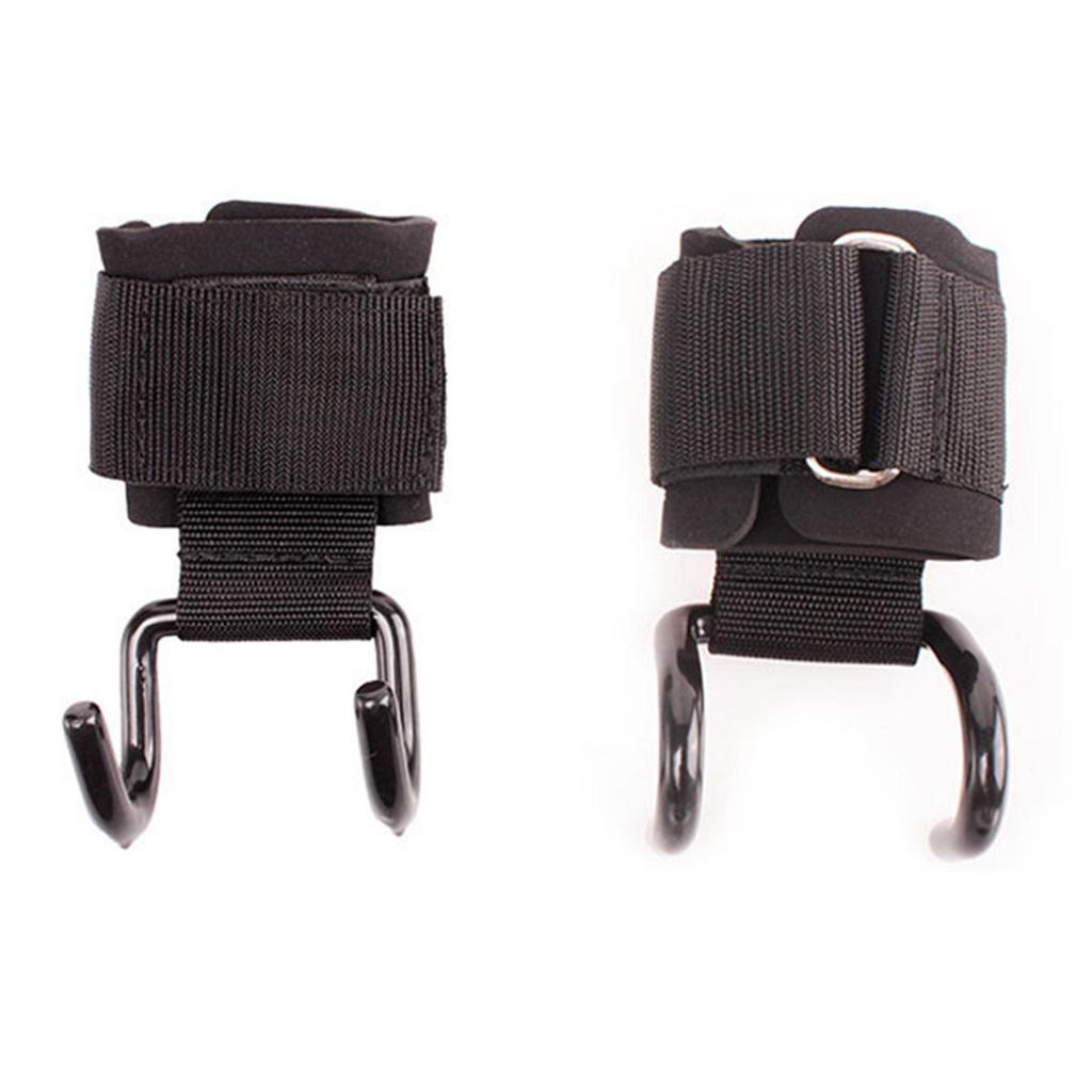 Weight Lifting Grip Hooks Lifting-Hook Hand-Bar Fitness Wrist Straps Heavy Duty