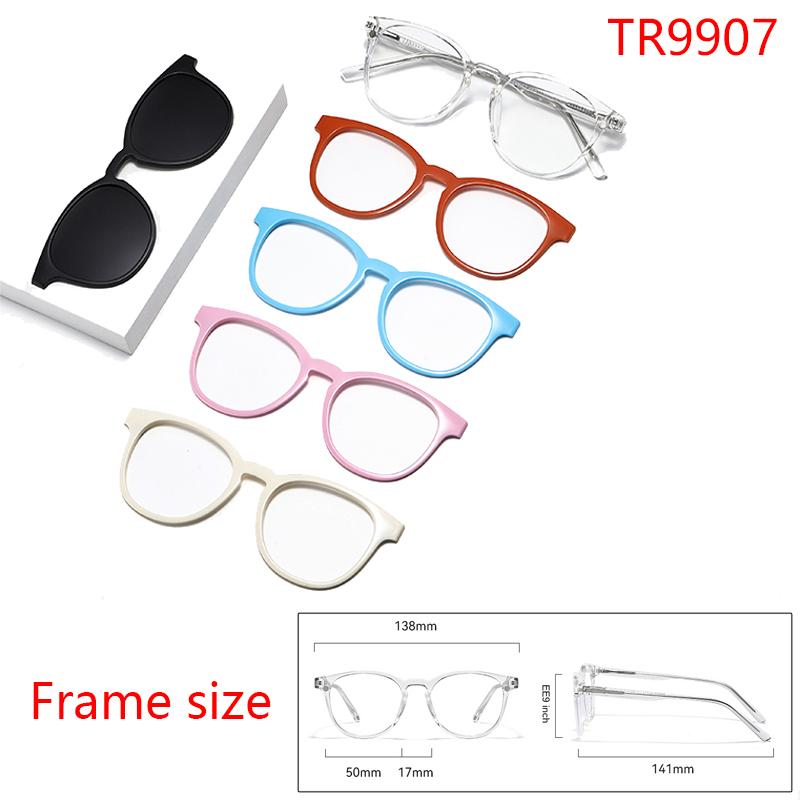 

Blue Light Blocking Magnetic Attachable Lens Myopia Glasses Frame Prescription Lenses Sunglasses Transparent 6 in 1 no box