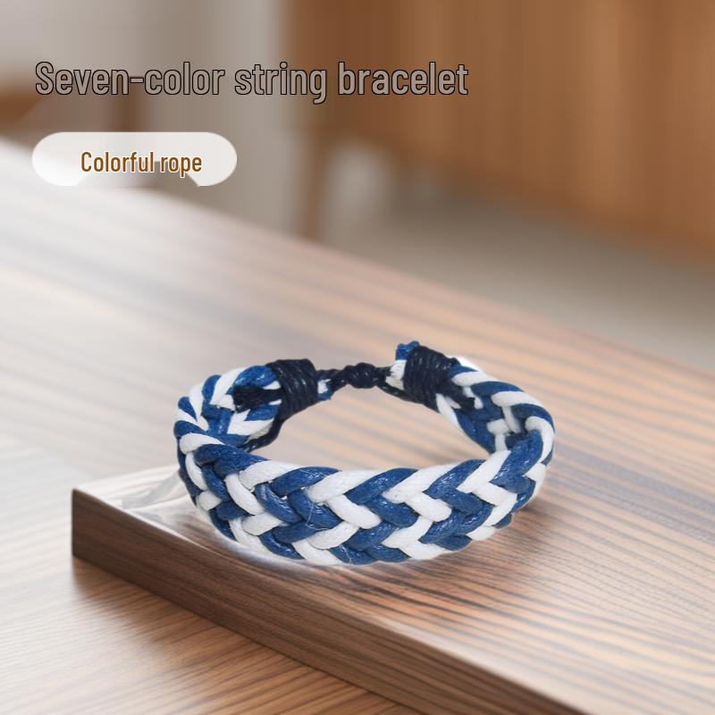 Colorful Hand-Woven Rope Bracelet - B300ins Casual Design