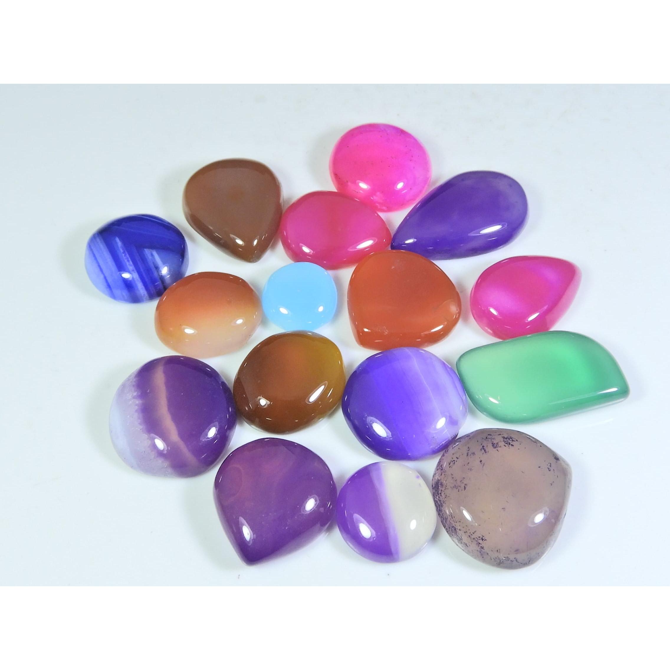 

271 карат. Натуральный Оникс Агат Кольцо Размер Микс Кабошон Свободный Драгоценный Камень Лот 16 Шт A-657