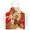 Pastoral Style Floral Series Kitchen Sleeveless Apron Color Floral Linen Apron Parent-Child Children'S Apron