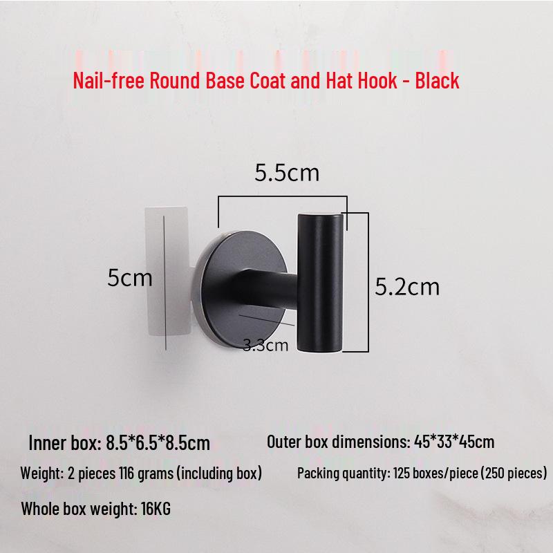 Stainless Steel Traceless Vacuum Suction Cup Hook for Kitchen and Bathroom Towels