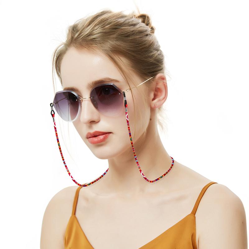 Y2K Baumwoll-Brillenband, Sonnenbrillenhalter, Kordel, rutschfeste Lesebrillenkette, Halsband, Brillenband