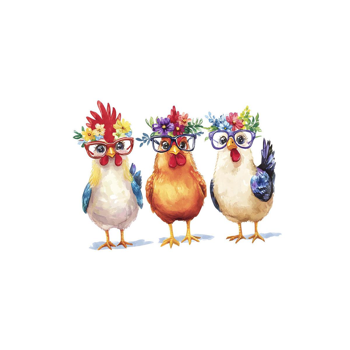 Милые мультяшные наклейки на унитаз с тремя цыплятами, водостойкие, съемные, самоклеящиеся, для декора ванной комнаты и дома 20x30cm