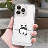 Cute Panda Silicone Phone Case For iPhone 14 13 15 16  12 11 Pro Max X XR XS 14 15 16 Plus 12 13 Mini Transparent Bumper Cover