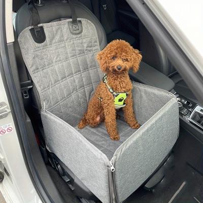 Siège auto pour chiens et chats Siège de transport pliable pour animaux de compagnie avec ceinture de sécurité Housse de siège auto imperméable