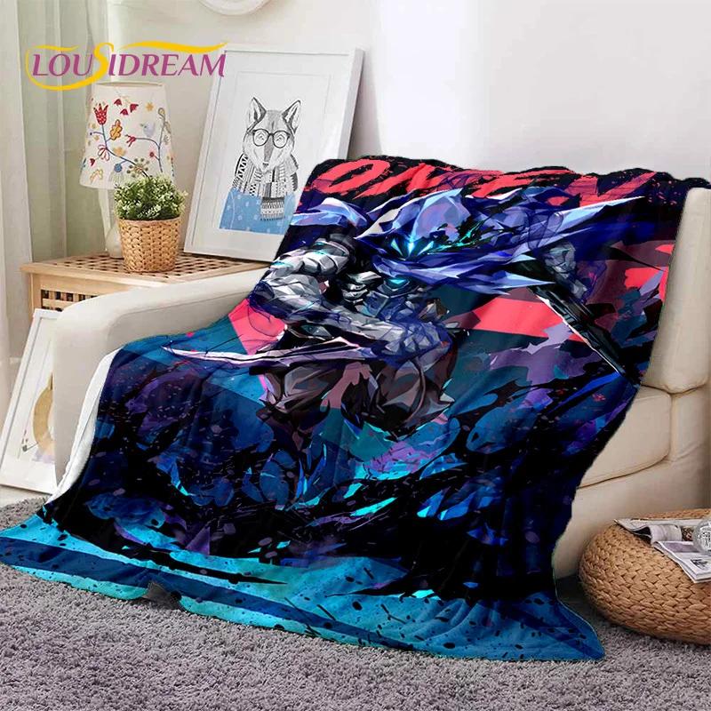 3D Newest VALORANT Cartoon Game Soft Flannel Blankets,Throw Blanket Comfortable Blanket for Picnic Beds Sofa Home Bedroom Gifts