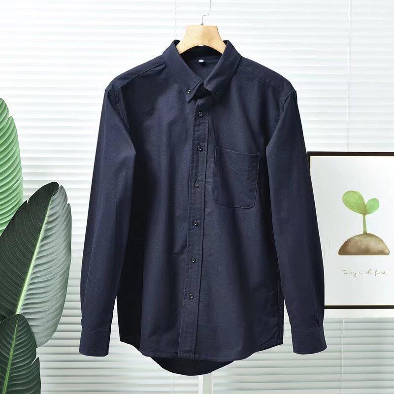 Japanese 1116 Men's Women's Long Sleeve Shirt Imitation Oxford Shirt Business Casual Bottom Shirt Thin Jacket 119611