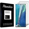 Screen Protector Film - PHONILLICO - Samsung Galaxy NOTE 20 - Tempered Glass - Black Edge - Pack of 2