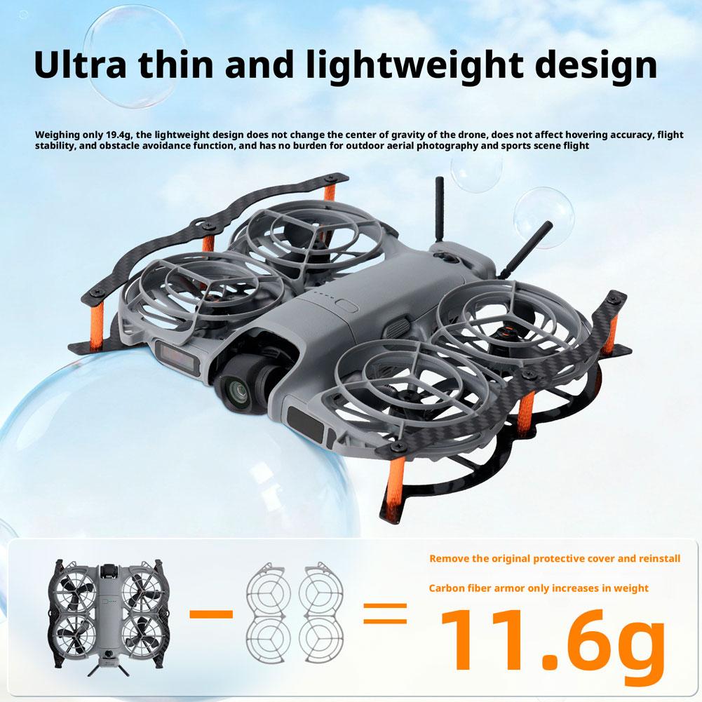 For DJI NEO 2 Anti-collision Protector Bumper Bar Propeller Guard Anti-drop Carbon Fiber Armor Protection Drone Accessories