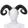 Halloween Realistic Black Demon Horn Headpiece Women Masquerade Cosplay Animal Devil Horn Hairband Carnival Party Costume Props