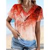 IHUASU Women's Fashion Casual V-Neck Short Sleeve Blouses & Shirts