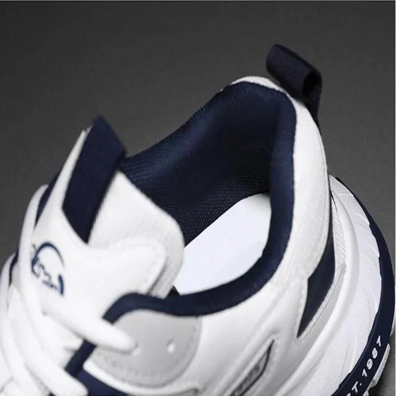 Thick Sole Versatile Clunky Sneaker For Men Trend Mesh Lace Up Breathable Casual Sports Shoes Increased Soft Soles