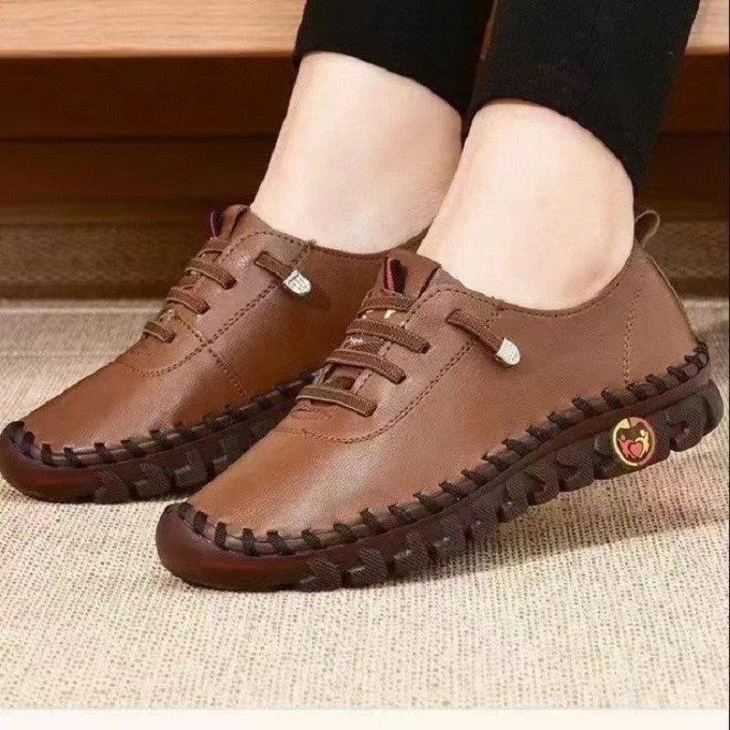 Shoes for Women Plus Size 35-43 Women Vulcanized Shoes PU Leather Casual Comfortable Soft Breathable Flat Shoes Loafers Women