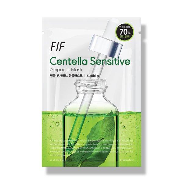 Face in Face Centella Sensitive Soothing Mask Pack 5ea + Travel Transparent Pouch Set NONE