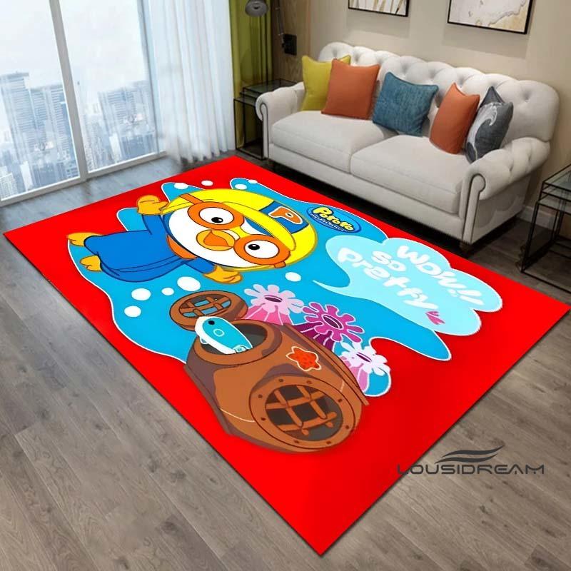 2026 Tappeti con Motivo a Forma di Pesce Carino P-Pororo-Park 15 Misure Tappetino per Pavimento Soggiorno Camera da Letto Comodino Tappeto Area Tappeto per Giochi Camera dei Bambini Decorazione per la Casa