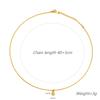 Simple Temperament Dongling Jade Green Bean Titanium Steel Necklace Jade Bead Chain Retro Collarbone Chain Female