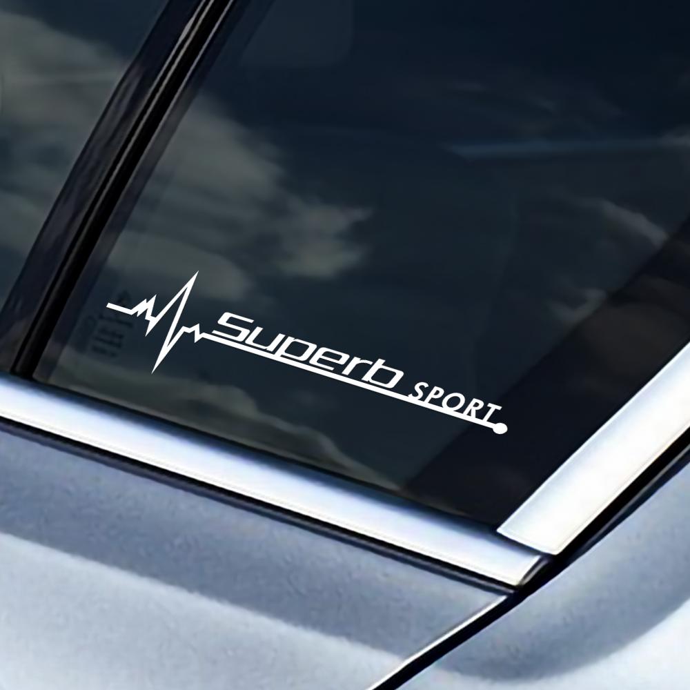 Car Styling Sticker 2PCS Side Window Creative Decorative Decals for Skoda Octavia Rapid Fabia Superb Kodiaq Scala Karop Kamiq