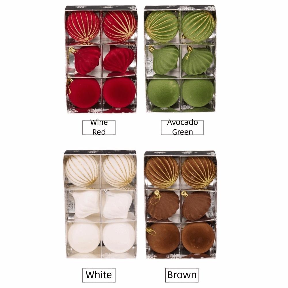 6Pcs/Box Plastic Christmas Hanging Balls DIY Christmas Hanging Ornament  Home Party