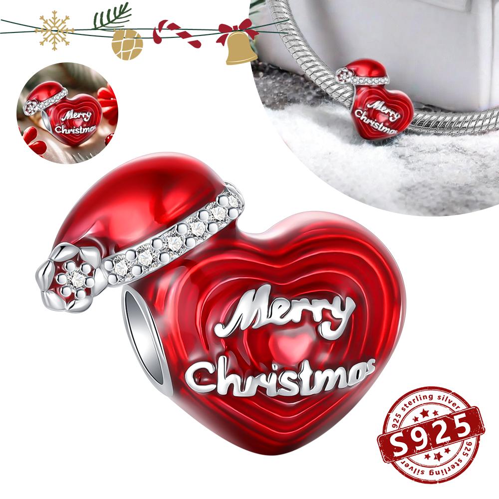 Copper Cute Apple Deer Skewer Decoration Charm Pendant Fit The Brand'S Diy Bracelet Women Christmas Charms For Jewelry Gifts