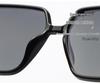 Metal Temple Polarized Large Frame Sunglasses - Women's Minimalist Versatile Sun Protection Fashion
