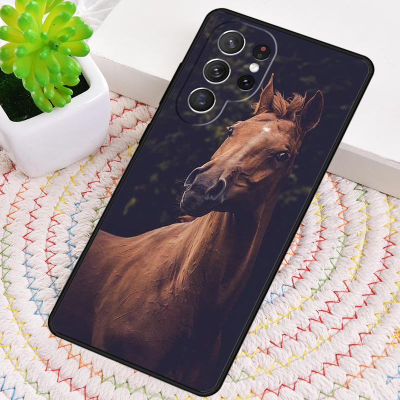 Handsome Horse Animal Silicone Phone Case For Samsung Galaxy Note 10 Pro S26 S25 S24 S23 S22 S21 Plus S25Ultra Capa Cover