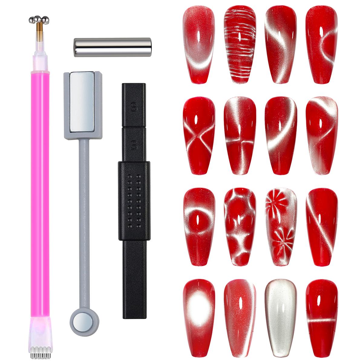 

4/5/10 шт. Многофункциональные наборы магнитных палочек для нейл-арта для украшения гелем «кошачий глаз», магнитная палочка, инструмент для укрепления ногтей