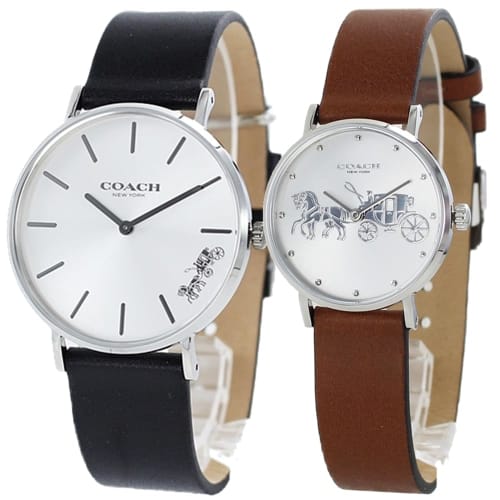 

Coach Pair Watches with Authentic Pair Box and Shopper, Men s and Women s Leather Straps, 1450311514503797-coach-peabox