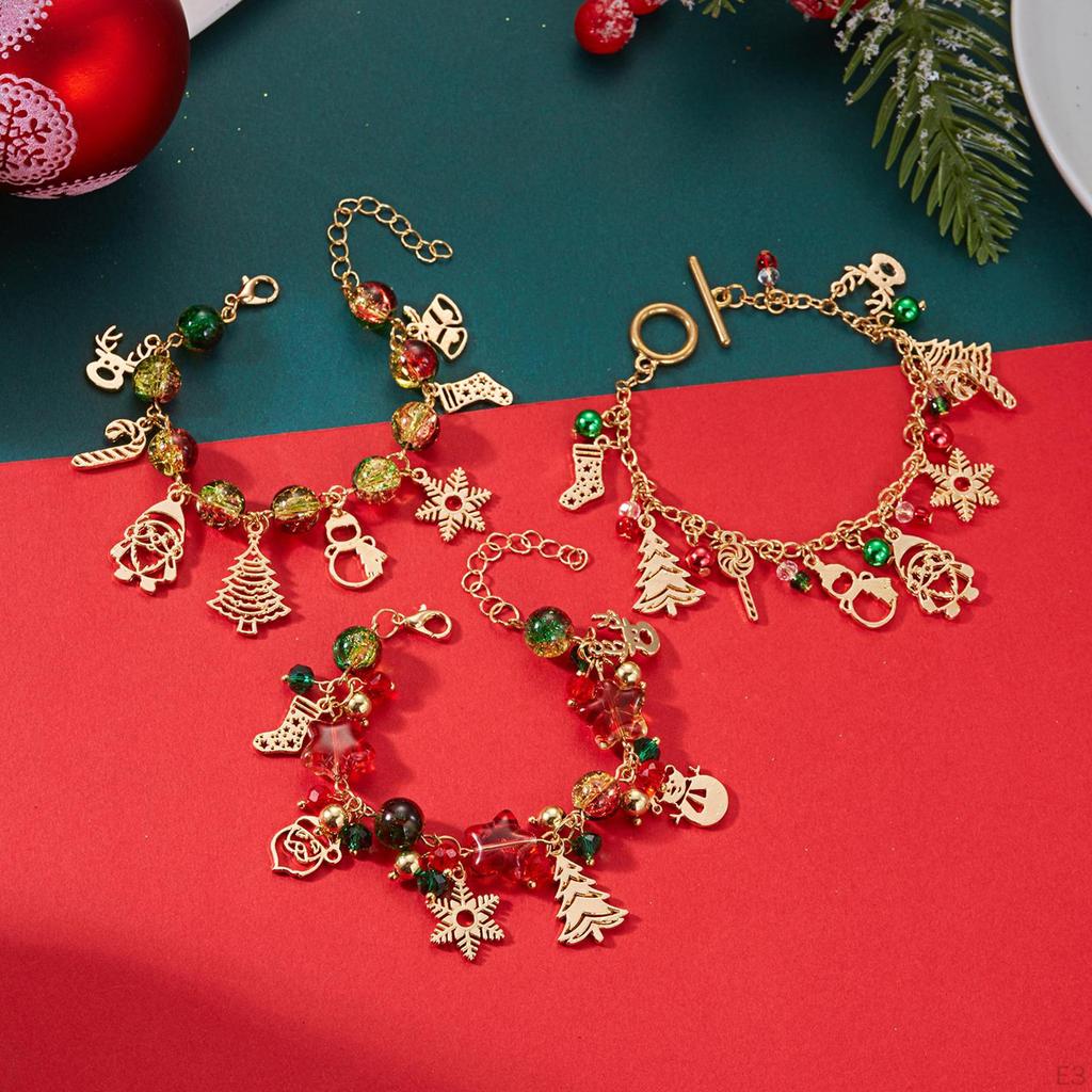 Christmas Bracelet Alloy Holiday Festive Creative Fashion Pendant