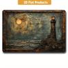 Metal Poster Pike Fish Art Fishing Store Wall Decor 20x30cm 2D Flat Metal Sign