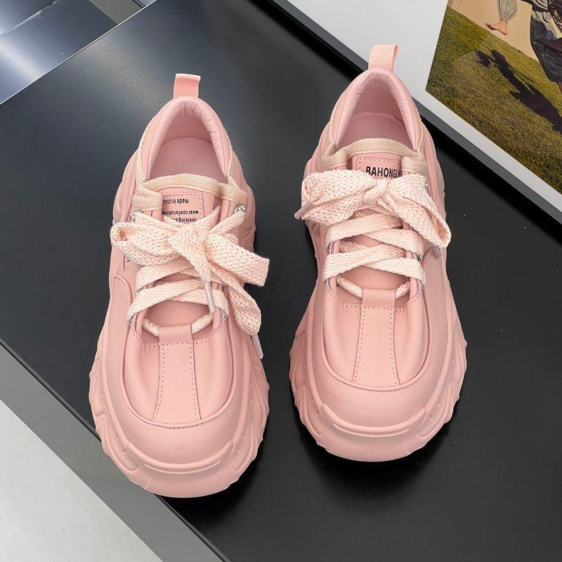 Daddy Shoes Women's High Sense 2025 Spring New Platform Shoes Heightening Casual Sports Shoes Hyunya Chic Shoes Women