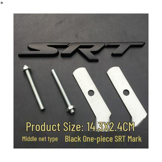 3D Metal SRT Grille Emblem - Perfect for Great Wall, Jeep, Dodge - Personalized Car Decoration Sticker