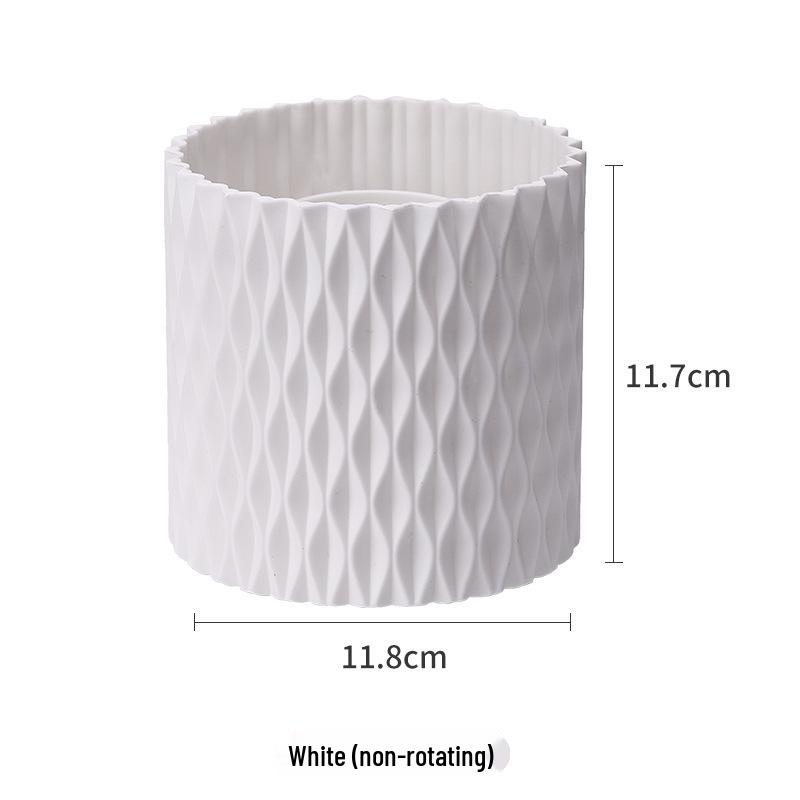 Rotatable Makeup Brush Storage Tube: Vanity Table Organizer for Brushes, Loose Powder, Blush, Eyeshadow, and Pens.