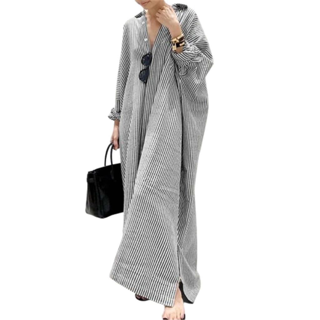 Completo Casual Due Pezzi in Lino con Scollo a V, Taglio Ampio, Manica Lunga, Pantaloni a Gamba Larga, Tessuto Leggero e Traspirante, Adatto per l'Uso Quotidiano