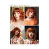 Short Copper Red Wigs for Women Fox Red Wig Ombre Red Dark Root Culy Bob Wigs with Bangs Ginger Hair Wig