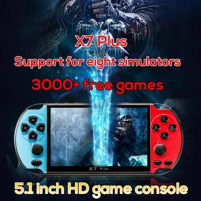Máquina de juego X7 Plus HD: Más de 3000 juegos clásicos gratuitos, memoria de 8 GB, conectividad de TV