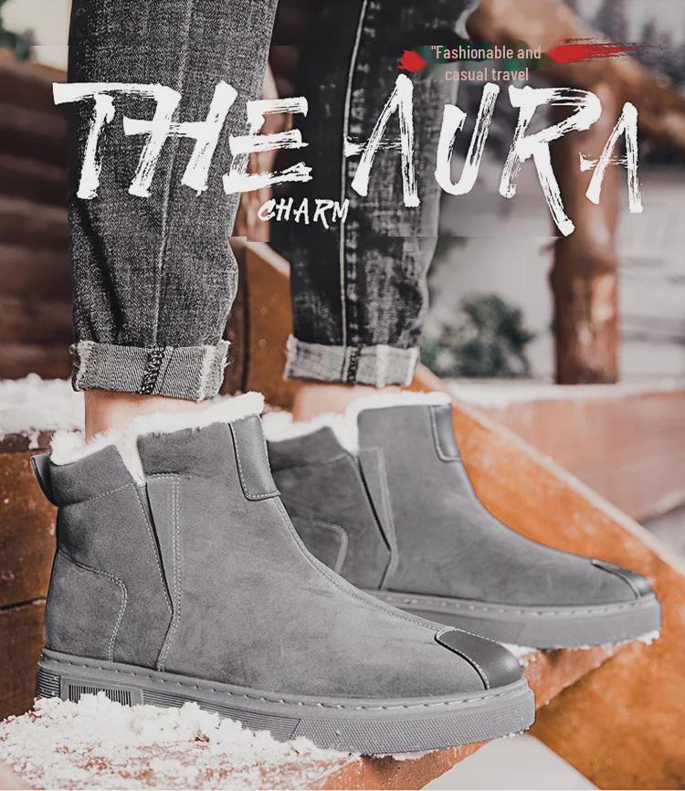 Cross-Border Trend: Men's and Women's Velvet-Lined Winter Boots - Warm Snow & Martin Styles