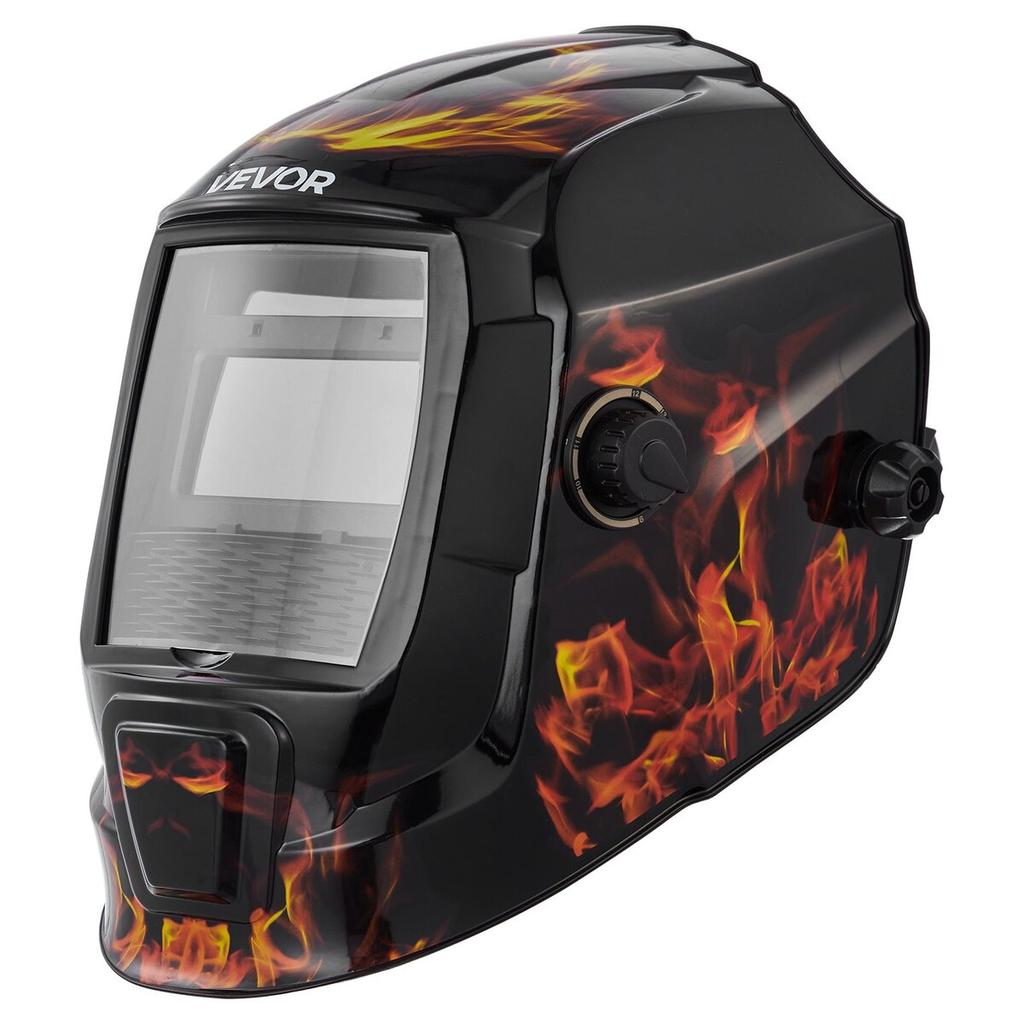 Welding Helmet Auto Darkening, 93 X 43 Mm True Color Welding Hood, Solar-Powered Welder Mask 2 Arc Sensors, Shade 4/9-13 for TIG MIG ARC Weld Grinding