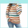Karriertes Polyester-Pullover mit langen Ärmeln und Rundhalsausschnitt für legere Alltagsmode