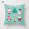 Christmas Cartoon Santa Claus Elk Penguin Decorative Pattern Pillow Case Bedroom Living Room Sofa Cinema Car Throw Pillow Case