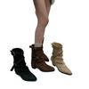 American Spice Girls Belt Buckle Pants Boots Short Boots Women's Boots 2025 Early Autumn New Niche Design Short Boots Western Boots