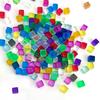 500/100PCS Board Game Props Clear Acrylic Square Cubes Blocks 10MM Kids Educational Sensory Training Toys Party Favors Gifts