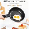 MICHELANGELO Nonstick Frying Pan with Removable Handle Granite Coating Induction Skillets Steak Omelette Pan Oven Safe